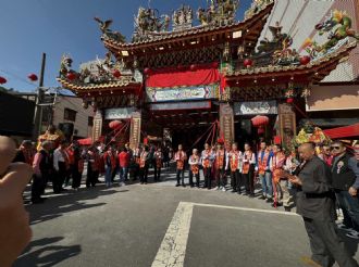 113年1月14日六興宮參加嘉邑聖興宮牌樓竣工揭匾大典